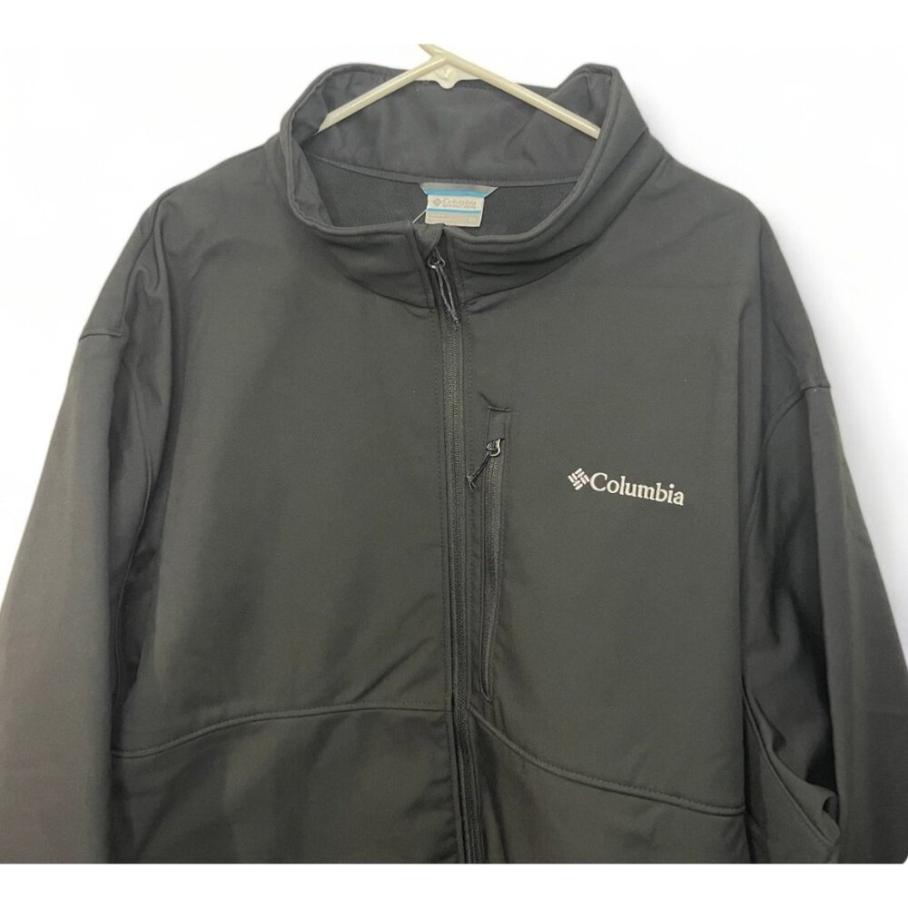 Columbia Men's Ascender Softshell Front-zip Jacket 5X MSRP $130 Black New - Picture 9 of 15